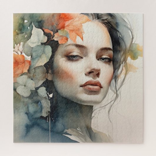 女性アートの二重の露出 ジグソーパズル (縦)