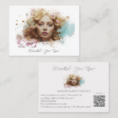 *~*女性アートルクセQR女性ガーリーGLAM 名刺 (正面/裏面)