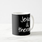 女性イエスとセラピークリスチャンユーモア コーヒーマグカップ (正面右)