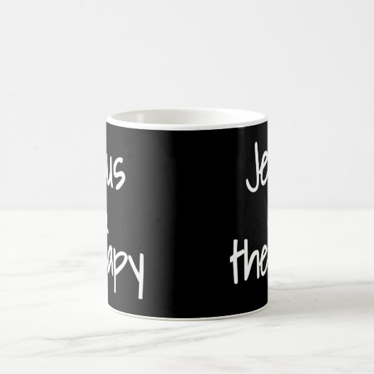 女性イエスとセラピークリスチャンユーモア コーヒーマグカップ (中央)