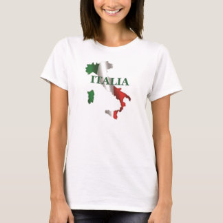 女性イタリア地図のTシャツ Tシャツ