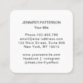 女性イラストレーションエナジーヒーラー霊気スピリチュエル スクエア名刺 (裏面)