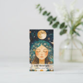 女性イラストレーションエナジーヒーラー霊気スピリチュエル 名刺 (スタンド正面)