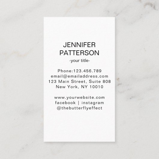 女性イラストレーションエナジーヒーラー霊気スピリチュエル 名刺 (裏面)