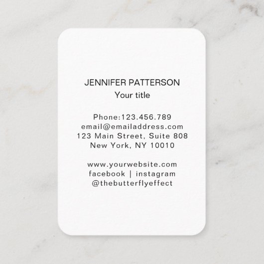 女性イラストレーションエナジーヒーラー霊気スピリチュエル 名刺 (裏面)