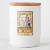 女性インキッチン料理ヴィンテージカスタム文字食品 フードラベル (正面)