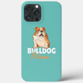 女性イングリッシュブルドッグママかわいい犬の恋人ママ Case-Mate iPhoneケース (裏面)