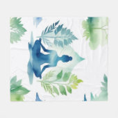 女性インスパイア用ウェルネス用ヨガ毛布 フリースブランケット (正面(横))