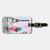 女性インパリカッジタグエッフェルタワーギフト ラゲッジタグ (正面横)