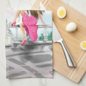 女性インパリスキッチンタオルエッフェルタワー キッチンタオル (四つ折り)