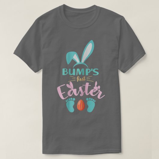 女性イースター妊娠の発表イースター Tシャツ (デザイン正面)