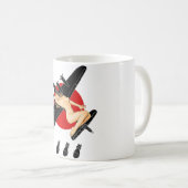女性ウォッカ血おもしろい酒を飲む恋人 コーヒーマグカップ (正面右)
