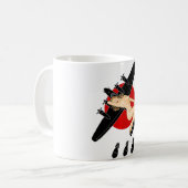 女性ウォッカ血おもしろい酒を飲む恋人 コーヒーマグカップ (正面左)