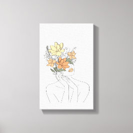 女性ウォールアート抽象芸術女性プリント キャンバスプリント