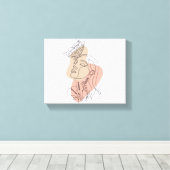 女性ウォールアート抽象芸術女性プリント キャンバスプリント (インサイチュ (ウッドフロア))