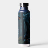 女性エイリアン地球外とUFO ウォーターボトル (右面)