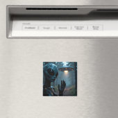 女性エイリアン地球外とUFO マグネット (インサイチュ (食洗機))