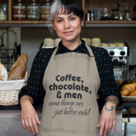 女性エプロンおもしろいコーヒーチョコレートギフトユーモア スタンダードエプロン