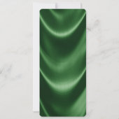 女性エメラルドグリーンと金ゴールドバースデーパーティーメニュー 招待状 (裏面)