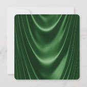 女性エメラルドグリーンと金ゴールドバースデーパーティー 招待状 (裏面)