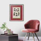 女性エレガントの帽子とボンネットのビクトリアンヴィンテージ ポスター