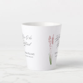 女性エレガントパステルワイルドフラワーリタイアメントパーティー カフェラテマグ