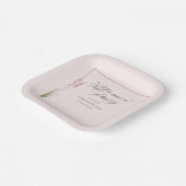 女性エレガントパステルワイルドフラワーリタイアメントパーティー ペーパープレート (傾斜あり)