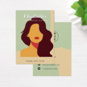 女性エレガントポートレートイヤリング表示カード (デスク)
