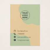 女性エレガントポートレートイヤリング表示カード (裏面)