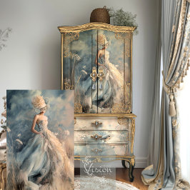 女性エレガントポートレートフローラフィールドイーサリアアート 薄葉紙