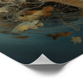 女性エレガントポートレートポスター – コンテンポラリー Art P ポスター (角)