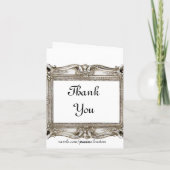 女性エレガントヴィンテージサンキューカード サンキューカード (裏面)