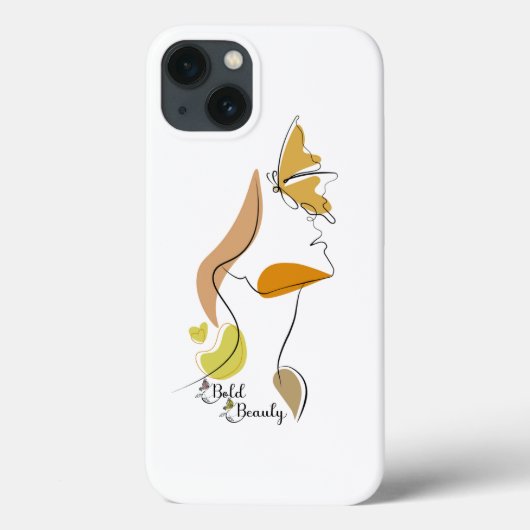 女性エンパワーメント フェイスラインアート 引用符 Case-Mate iPhoneケース (裏面)