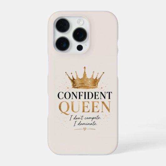 女性エンパワーメント 私は競わず支配する iPhoneケース (裏面)