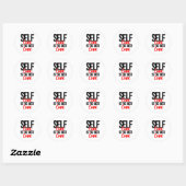 女性エンパワーメントTシャツ – Self Love Is 最高の ラウンドシール (シート)