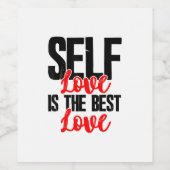 女性エンパワーメントTシャツ – Self Love Is 最高の ワインラベル (シングルラベル)