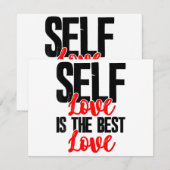 女性エンパワーメントTシャツ – Self Love Is 最高の 招待状 (正面/裏面)