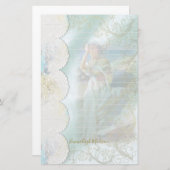 女性オンロックアット海フェイクレース裏地 便箋 (正面/裏面)