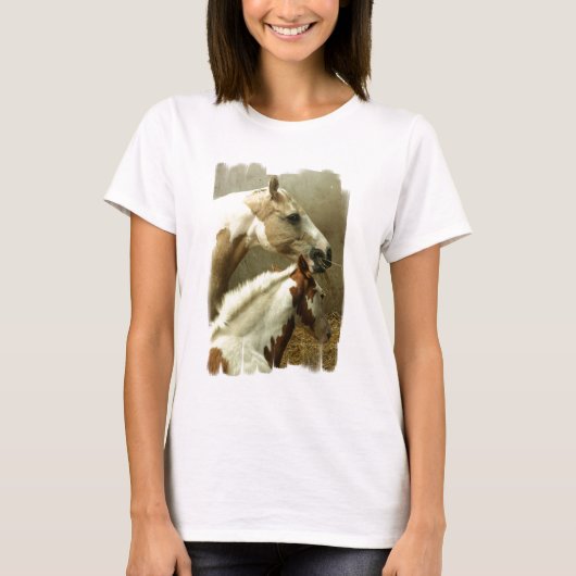 女性カスタマイズ基本的なTシャツのテンプレート- Tシャツ (正面)