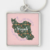 女性カスタムフェミ感動的ニストへの贈り物 キーホルダー (正面)