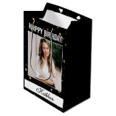 女性カスタム向けフォトハッピーバースデー抱き枕 ミディアムペーパーバッグ (正面アングル)