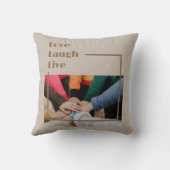 女性カスタム向け感動的の写真ギフト クッション (裏面)