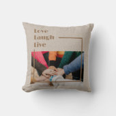 女性カスタム向け感動的の写真ギフト クッション (正面)