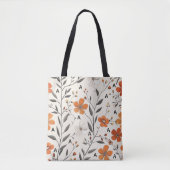 女性カスタム・女子・ママ向け花柄バッグ トートバッグ (正面)