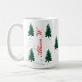 女性カスタム、男性、同僚のためのクリスマスマグ コーヒーマグカップ (左)