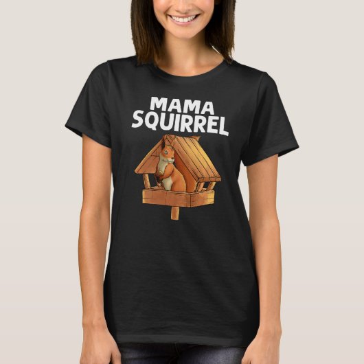 女性カッコいい用リスmom chipmunk Zookeeper Ani Tシャツ (正面)