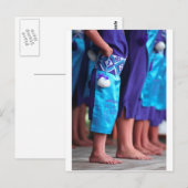 女性カパハカマオリ踊りwaitangi ポストカード (正面/裏面)