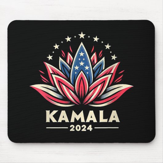 女性カマラ・ハリス2024年大統領選挙活動家用アメ マウスパッド (正面)