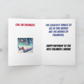 女性カラフルエンジニア誕生日 カード (内部)