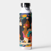 女性カラフル芸術的春 ウォーターボトル (左面)